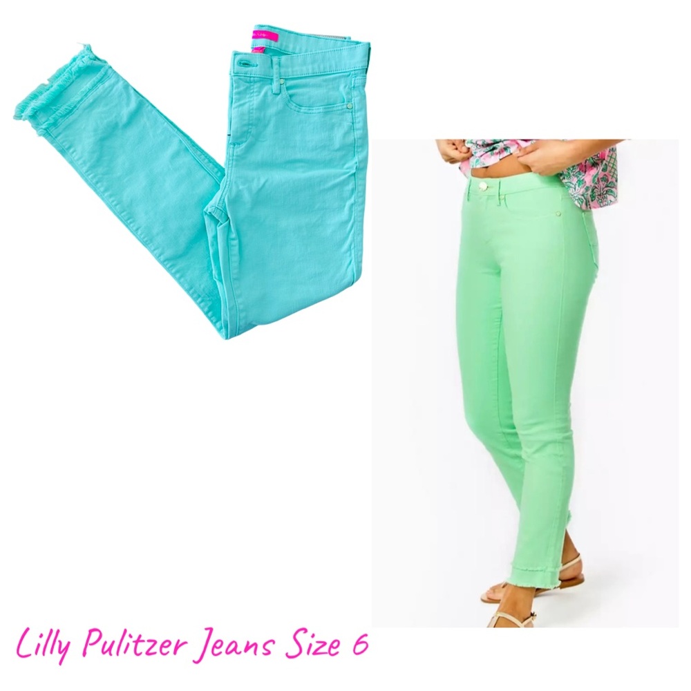 Lilly Pulitzer Light Green Jeans Size 6